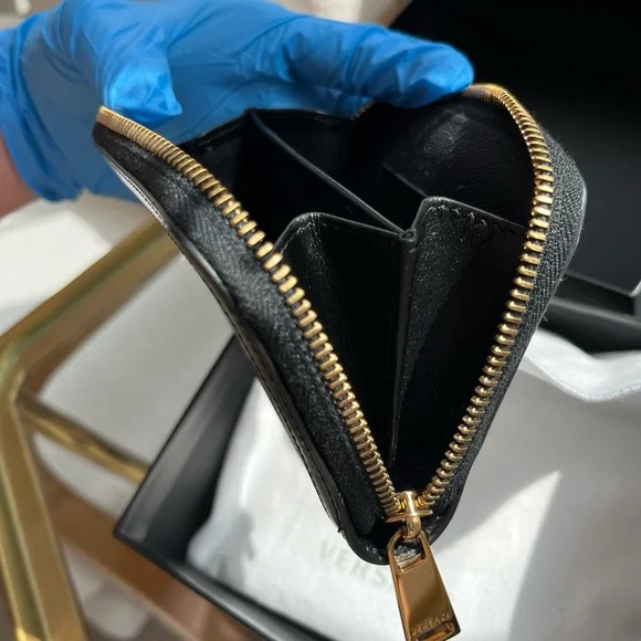 NEW VERSACE Le Greca Modular Signature Coated Canvas Wallet - Picture 6 of 12